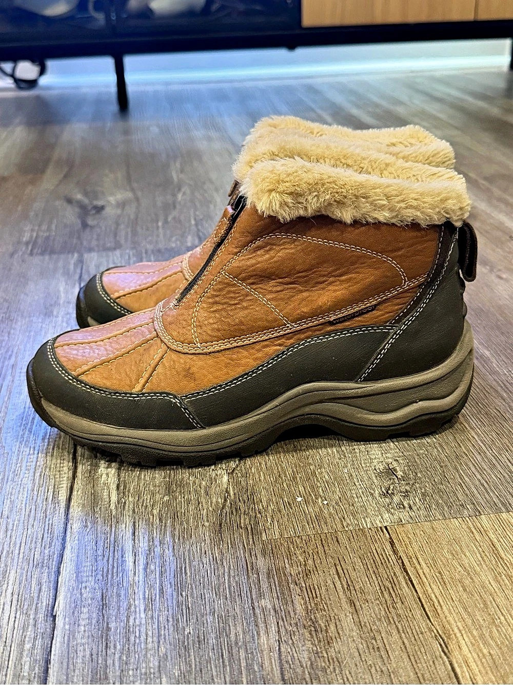 Clarks Alitay Gabi Waterproof Duck Boot Boots in Brown & Black